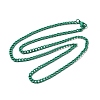 Spray Painted 201 Stainless Steel Curb Chain Necklaces NJEW-R258-01F-1