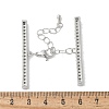 Brass Cubic Zirconia Chain Extender KK-F893-01P-3