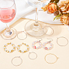 SOFPLATE 160Pcs 8 Style Brass Wine Glass Charm Rings KK-SP0001-34-4