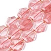 Cherry Quartz Glass Beads Strands G-N368-01A-21-2
