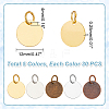 HOBBIESAY 150Pcs 5 Colors Brass Stamping Blank Tag Charms KK-HY0001-46-2