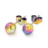 Ion Plating(IP) 304 Stainless Steel Stud Earring Findings STAS-I183-09A-M-2