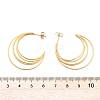 Multilayer C-Shaped 304 Stainless Steel Stud Earrings EJEW-Z098-28G-5