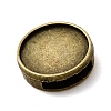 Tibetan Style Alloy Slide Charms Cabochon Settings LS-X-PALLOY-Q341-04AB-FF-2