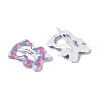 10Pcs 5 Colors Tartan Pattern Epoxy Resin Snap Hair Clip PHAR-P009-01I-4