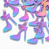 Ion Plating(IP) 304 Stainless Steel Stilettos Filigree Pendants STAS-R102-03-1