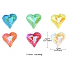 10Pcs Heart Translucent Glass Pointed Back Cabochons MRMJ-YW0001-062A-3