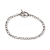 Non-Tarnish 304 Stainless Steel Chain Bracelets for Women or Men BJEW-A039-03P-1