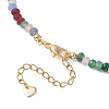 Dyed Natural Malaysia Jade Faceted Rondelle Beaded Necklaces NJEW-JN05766-5