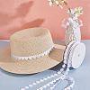 2 Rolls 2 Styles Heart & Flower Polyester Lace Ribbon OCOR-PH0004-66A-5