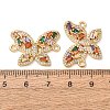 Brass Pave Cubic Zirconia Connector Charms CU-CBA4579-01G-D-2