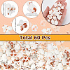 60Pcs Opaque Resin Decoden Cabochons RESI-SC0006-13-2