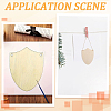 20Pcs Finished Wood Sheild Big Pendants FIND-SP0005-18-6