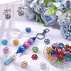 100Pcs UV Plated ABS Bead Caps OACR-SP0002-20-4