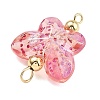 Transparent Acrylic Glitter Butterfly Connector Charms PALLOY-JF02958-4