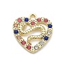 Snake Shape Alloy Rhinestone Pendants PALLOY-Q030-01D-1