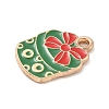 Christmas Alloy Enamel Pendants ENAM-K074-01G-05-2