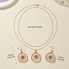 Inner Dried Flower Resin Dangle Earring & Pendant Necklaces Sets SJEW-FS00005-5