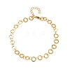 304 Stainless Steel Ring Link Chain Bracelets BJEW-P373-02A-G-4