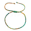 Brass Round Beads Braided Bead Bracelets CX8547-1-4