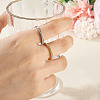 2Pcs 2 Colors Alloy with Crystal Rhinestone Finger Rings RJEW-TADJ0001-01C-6