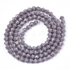 Opaque Solid Color Glass Beads Strands LS-GLAA-Q080-4mm-B01-2