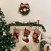 2Pcs Tartan Pattern Linen Type Cloth Bowknot Display Decoration AJEW-SP0003-67-6