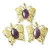 Natural Amethyst Pendants G-M288-01G-14-1