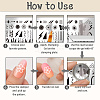 Stainless Steel DIY Nail Art Templates MRMJ-UN0001-016-4