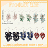 6 Pairs 6 Styles Natural Mixed Gemstone Chips Cluster Earrings EJEW-AN0004-78-2