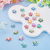 20Pcs Polymer Clay Flower & CCB Frame Links Connector Charms CLAY-TADJ0001-08P-5