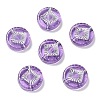 Plating Transparent Acrylic Beads OACR-G016-07K-1