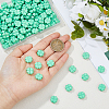 200Pcs Opaque Acrylic Beads SACR-HS0001-01-3