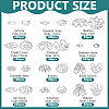 12 Styles Alloy & Iron & Brass Bead Caps FIND-PH0027-10-2