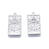 Brass Micro Pave Clear Cubic Zirconia Pendants KK-G432-06P-2