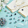 40Pcs 4-Hole Resin Button Lapel Pin Backs BUTT-NB0002-13A-4