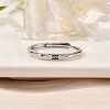 Rhodium Plated 925 Sterling Silver Adjustable Rings RJEW-S397-01P-10-2