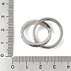 304 Stainless Steel Interlocking Ring Pendants STAS-U040-18P-A-3