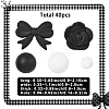 40Pcs 5 Styles Food Grade Eco-Friendly Silicone Focal Beads SIL-YW0002-47-3