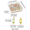 100Pcs Glass Connector Charms PALLOY-FZ00018-4