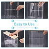 3-Tier 4-Grid Transparent Acrylic Minifigures Organizer Dispaly Case with Wood ODIS-WH0004-03B-4