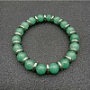 Round Natural Green Aventurine Beaded Stretch Bracelets for Women Men MY8494-1-1