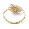 Oval Natural Pearl Finger Rings RJEW-P113-14G-3