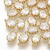 Brass Micro Pave Cubic Zirconia Charms X-ZIRC-K082-039A-1