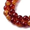 Spray Painted Crackle Glass Beads Strands CCG-Q002-12mm-10-3