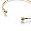 Brass Cuff Bangles BJEW-P245-04G-3