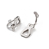 Stainless Steel Clip-on Earring Findings STAS-XCP0001-85-3