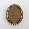 Vintage Alloy Brooch Cabochon Bezel Settings PALLOY-N0085-20AB-NF-1