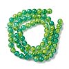 Spray Painted Crackle Glass Beads Strands CCG-Q002-12mm-07-4