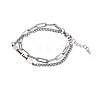 Iron Multi-strand Bracelets WH-WG08974-01-1